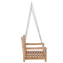 SKM Dondolo in Legno Massello di Teak 120x60x57,5 cm Marrone