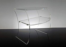 Slato Comodino da Notte dal Design Moderno a Due Ripiani in plexiglass Trasparente Urano