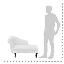 Cikonielf Divano in ecopelle con 4 gambe in legno, elegante per soggiorno, 104 x 51 x 69,5 cm, bianco - Arredi Casa