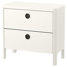 BUSUNGE cassettiera 2 cassetti 80x40x75 cm bianco