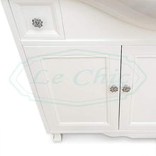 arredo bagno mobile con lavabo specchio e colonna salvaspazio shabby chic in vero legno bianco provenzale