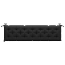 vidaXL Cuscino per Panca da Giardino Nero 200x50x7 cm in Tessuto