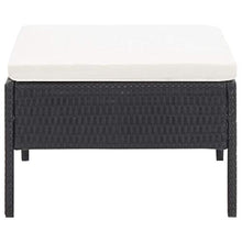 UnfadeMemory Set Divani da Giardino 5 pz con Cuscini in Polyrattan Nero
