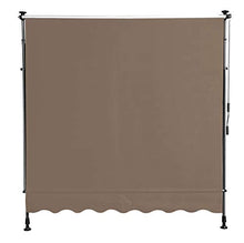 QUICK STAR Tenda da sole per balcone, 200 x 130 cm, colore beige, altezza regolabile da 200 a 290 cm, per balconi, senza fori