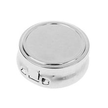 BanGSUN - Mini portapillole per medicine, in argento, rotondo, con scomparto singolo