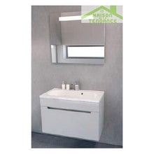 RIHO - Set mobile e lavabo ENNA 35 x 38 x 53,5 cm moderno Bois Laqué Satiné