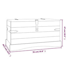 vidaXL Legno di Pino Messicano Cassapanca Corona Range Baule Cassa Panchina