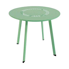 Gartentraum Bellissimo tavolino Verde Acciaio - Rotondo - Table Amelie Verde / 45x50cm (HxDm)