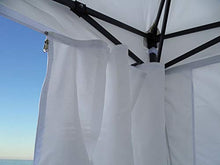 QUICK STAR Gazebo Pop-Up 2 x 2 m Bianco con 4 fianchi Easy Velcro con 2 cerniere