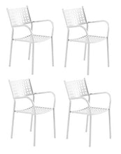 Sedia Poltrona per Uso Esterno Modello Alice CH1550 Colore Bianco Perla *** Offerta per 4 Pezzi *** ZINCATA E Verniciata A POLVERI per RESISTERE alle INTEMPERIE - Prodotta in Italia da VERMOBIL