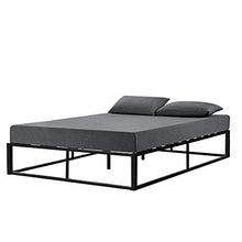 [en.casa] Struttura Letto in Metallo 160 x 200cm Letto Matrimoniale in Acciaio con Rete a Doghe - Nero