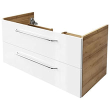 FACKELMANN Set di mobili da bagno 5 pezzi, modello Milano Milano con mobiletto da 60 cm di larghezza, specchio da bagno e lavabo in ceramica