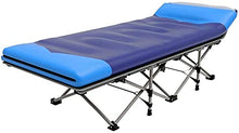 CDFC Pieghevole reclinabile Sole Lettino Giardino Camping Bed Sedia Accompagnatore Letto Accompagnatore Lettino da Sole Regolabile con Sacchetto a Pelo Caldo Blu
