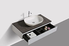 Composizione di mobili Vision 1000 bianco opaco - specchio e lavabo da appoggio a scelta