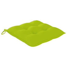 vidaXL Sedie da Giardino Cuscini Verde Brillante 6 pz Massello di Teak