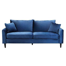 Milani Home s.r.l.s. Divano in Velluto 3 posti per Salotto soogiorno Sala d'attesa 196 x 81 x 89 h - Arredi Casa