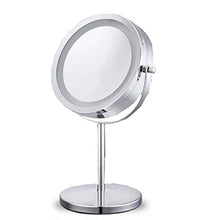 Specchio per Il Trucco, Specchi da Viaggio per Le Donne Specchio per Il Trucco Illuminato a LED, Specchio con ingrandimento 10X con Luce, Specchio cosmetico da appoggio, Bifacciale