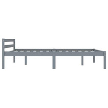 FAMIROSA Giroletto con 2 Cassetti Grigio in Massello di Pino 140x200 cm-0696