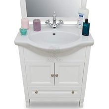Mobile bagno 65 cm shabby chic in legno bianco provenzale vintage