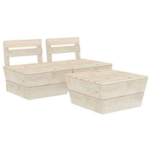 Tidyard 3 pz Set Divano Pallet Modulare da Giardino Esterno a 2 Posti con Tavolino in Legno Abete Impregnato,Divano 2 Posti da Giardino per Esterno in Legno,Divano Modulare da Giardino Esterno Legno