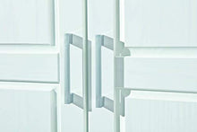 Inter Link Armadio Moderno con Ante Battenti Pino Massiccio con Vernice Resistente, Bianco
