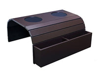 Meistar Global Organizer con Tasche per braccioli da sofà, Ideale per i telecomandi o i telefoni cellulari. (Tabacco/Marrone Scuro)
