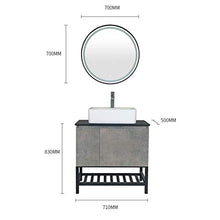 BGROESTWB Mobile da Bagno Specchio Mobile da Bagno Combinazione di Lavaggio per lavabo per lavabo per lavabo per Casa (Color : Gray, Size : 50x71x83cm)