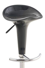 CLP Set 2 Sgabelli Design Saddle in Plastica I Coppia Sgabelli Cucina con Poggiapiedi I Sedie Regolabili Alt 60-81 CM, Colore:Grigio