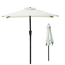 Novonova® 210x150cm Ombrellone da Giardino | Parasole da Esterno Balcone da Giardino | Protezione Solare UV50+ | Regolabile in Altezza | PS416 Beige