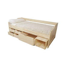 Letto con cassetti Emma naturale