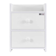 Comodino Comodino Bianco A 2 Cassetti Comodino in Legno Comodino Camera da Letto Casa