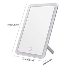 Maidehao, specchio per trucco con luci, schermo touch screen a LED, rotazione di 180 gradi, specchio per il trucco, specchio per il bagno, grande