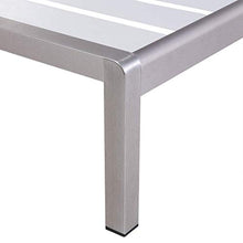 Beliani Lettino da Giardino Legno Bianco Struttura Alluminio Schienale Regolabile Nardo