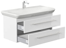 emotion MYDAY100CM000101DE - Lavabo con mobiletto, in Legno Bianco Lucido, 100 x 45 x 41,6 cm