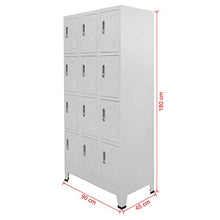 FAMIROSA Armadietto a 12 Scomparti 90x45x180 cm