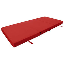 PROHEIM Materasso Pieghevole per Ospiti Letto per Ospiti da Viaggio in Diversi Colori e Dimensioni, Colore:Rosso, Dimensione:195 x 80 x 10 cm