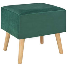 Festnight Comodino Camera da Letto, Comodino in Velluto Verde 40x35x40 cm