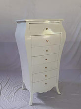 Louises Barock Rokoko - Cassettiera in stile antico, colore: bianco, altezza 144 cm