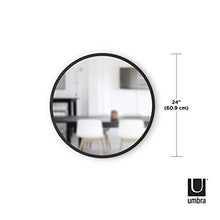 Umbra Hub Specchio da parete rotondo decorativo, 61 cm , Nero