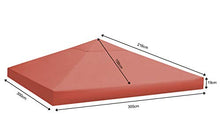 Quick-Star - Copertura di Ricambio per Gazebo Rank Pavillon, 3 x 3 m, Colore: Arancia rossa