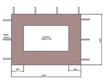 QUICK STAR 2 pareti Laterali per Gazebo da Giardino, Anticato, 3 x 3 m, Parete Laterale, Beige-grigio