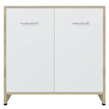Mobile da bagno in rovere Sonoma 60 x 33 x 58 cm, colore: Bianco