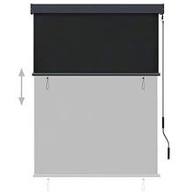 vidaXL - Tenda avvolgibile per esterni, 120 x 250 cm, colore: Antracite