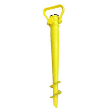 KANGIRU Supporto Universale Base Ombrellone con Terra di Ancoraggio per la Terra Ombrellone Polo o Beach, Giallo