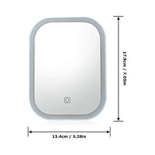LILIS Specchio Trucco LED Trucco Specchi LED dello Schermo di Tocco Portable Desktop LED Specchio Illuminato LED USB Ricaricabile Cosmetic Mirror Mano