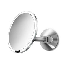 simplehuman, ST3002, 20 cm, specchio da muro con sensore ricaricabile, acciaio inox spazzolato