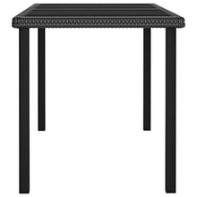 SKM Set da Pranzo da Giardino 7 pz in Polyrattan Nero (51.1kg)