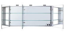 Generisch Mars Focus - Armadietto a specchio in alluminio con specchio a LED, 1200 x 700 x 155 mm