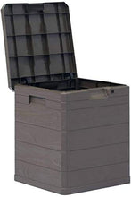 ZRB Baule da Giardino, Scatola da Giardino per Giardino, Contenitore Esterno per Patio Giardinaggio Utensili, Cuscini, Accessorio in Piscina, Cuscini, Marrone, plastica,Multibox