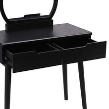 zhangfengjiao Toilette in Legno Massello in Stile Europeo, Toletta con Sedia, Cassetto E Specchio, Adatta per Camera da Letto, Bagno